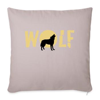 wolf_092011_c_2c - Coussin et housse de 45 x 45 cm - taupe clair - Devant