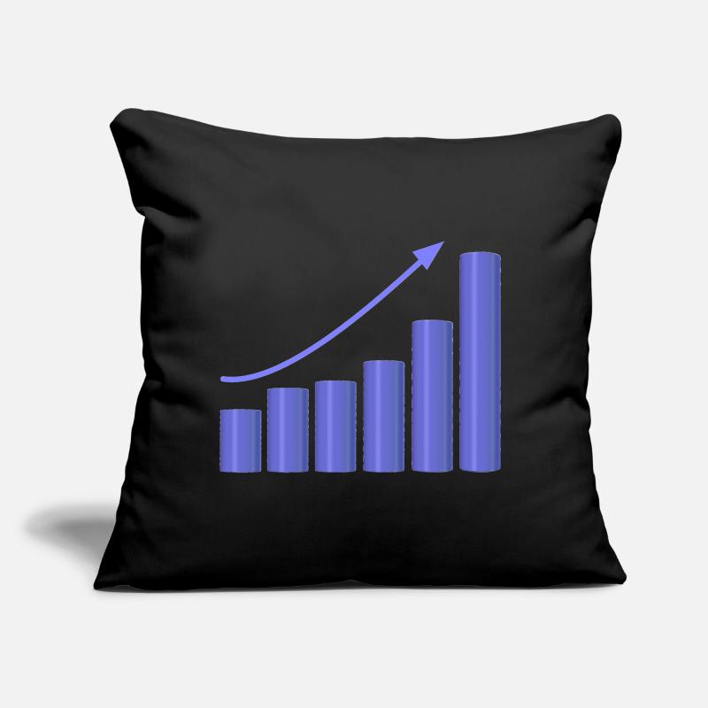 Growth chart with dynamic slope Sofa pillow with filling 45cm x 45cm
