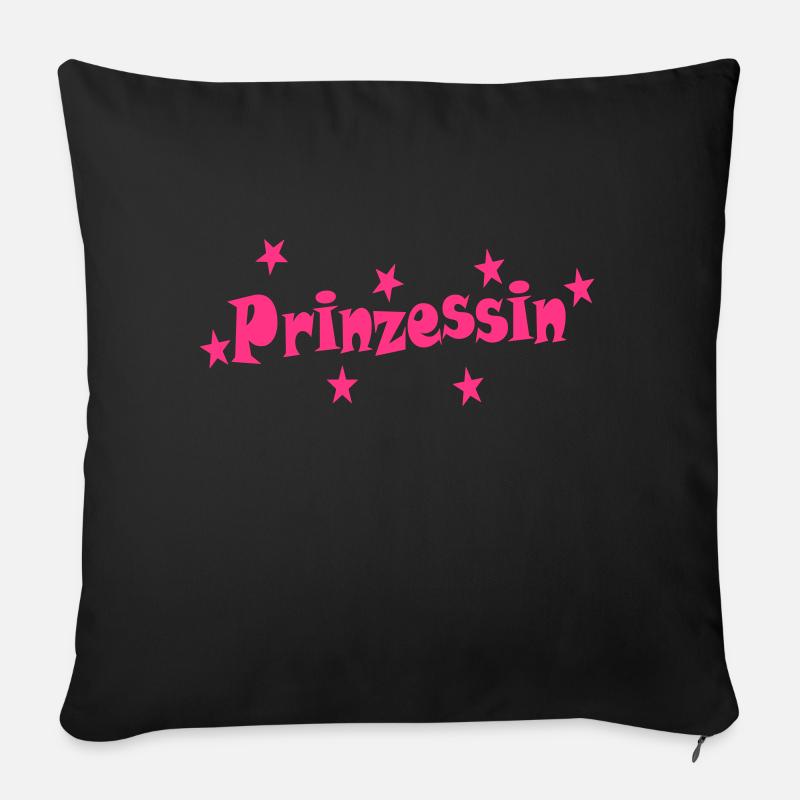 Prinzessin - Sofakissen mit Füllung 45 x 45 cm - Schwarz