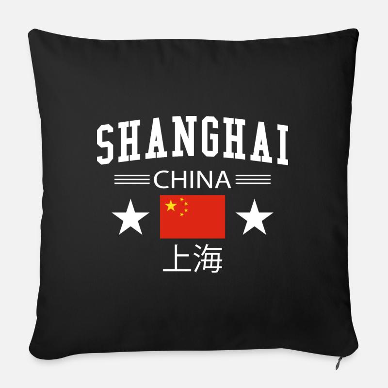Shanghai - Sofakissen mit Füllung 45 x 45 cm - Schwarz