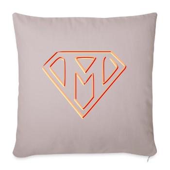 Emblème de puissance stylisé - Coussin et housse de 45 x 45 cm - taupe clair - Devant