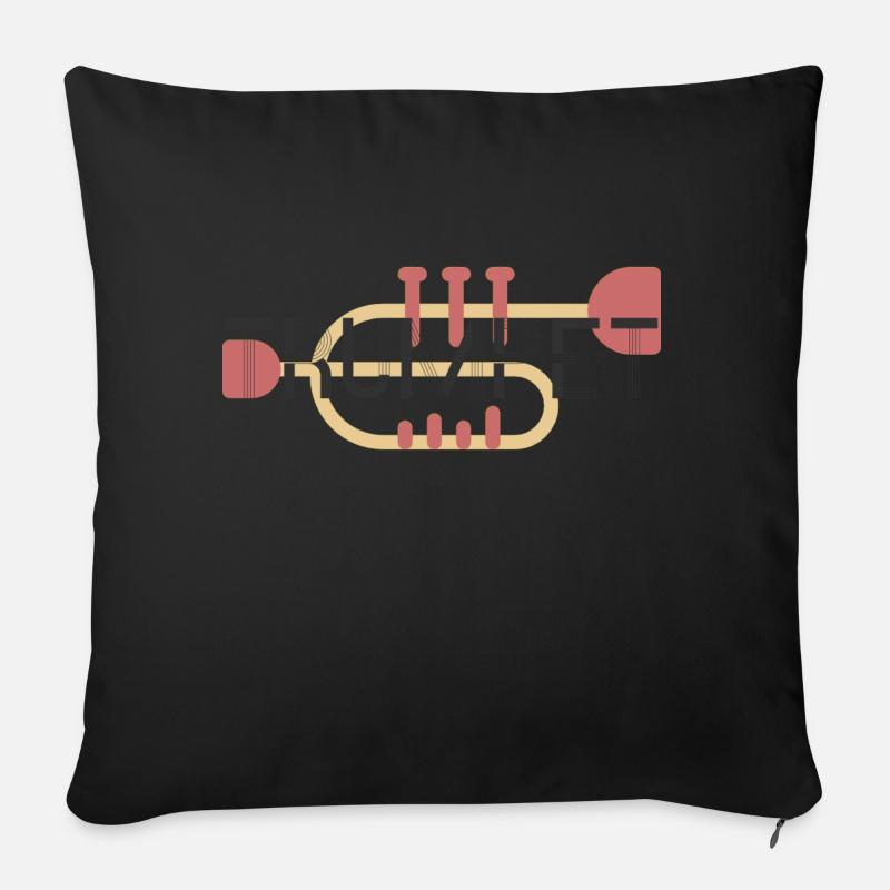 Trumpet - Sofakissen mit Füllung 45 x 45 cm - Schwarz
