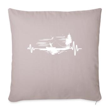 Heartbeat Fishing - Coussin et housse de 45 x 45 cm - taupe clair - Devant