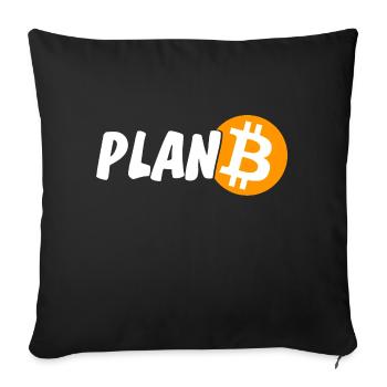 Plan B - Sofakissen mit Füllung 45 x 45 cm - Schwarz - Vorne