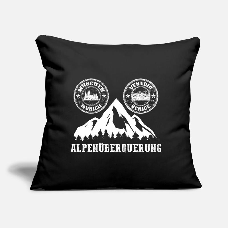 Alpenüberquerung München - Venedig Sofakissen mit Füllung 45 x 45 cm