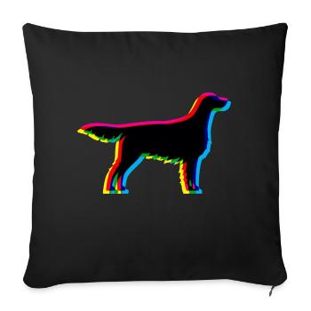CMYK Irish Red and White Setter - Sofa pillow with filling 45cm x 45cm - black - Front