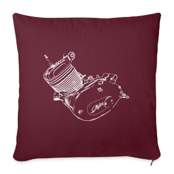 Simson Motor M53 - Schwalbe - IFA - Sofa pillow with filling 45cm x 45cm - burgundy - Front