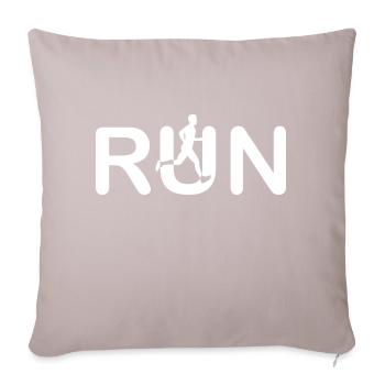 Marathon Running Run jogging - Coussin et housse de 45 x 45 cm - taupe clair - Devant