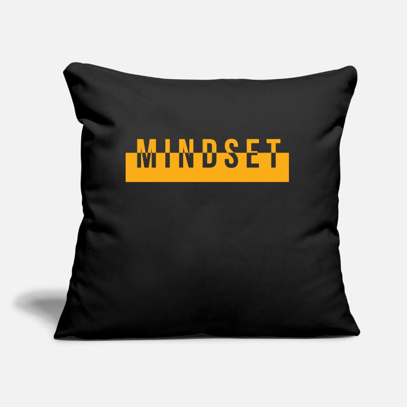 Mindset - Motivation Inspiration Optimisme Pensée Coussin et housse de 45 x 45 cm