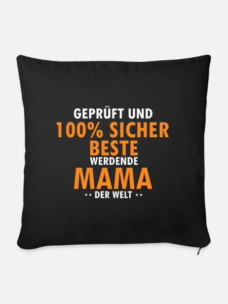 Beste Werdende Mama - Sofakissen mit Füllung 45 x 45 cm - Schwarz