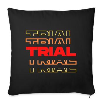 rot, orange, gelb grafisch TRIAL - Fahrrad Sport - Sofakissen mit Füllung 45 x 45 cm - Schwarz - Vorne