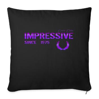 Impressive since 1975 - Sofa pillow with filling 45cm x 45cm - black - Front