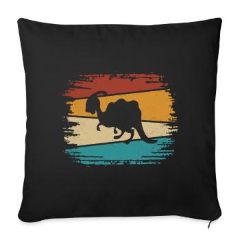 Dino Dinosaures - Coussin et housse de 45 x 45 cm - noir - Devant
