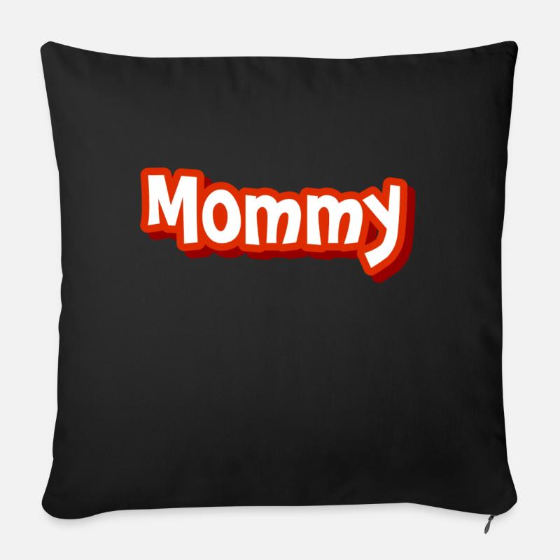 Muttertags Special "Mommy" - Sofakissen mit Füllung 45 x 45 cm - Schwarz
