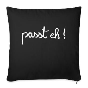 Passt eh ! - Sofakissen mit Füllung 45 x 45 cm - Schwarz - Vorne