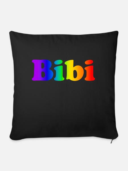 Bibi - Sofakissen mit Füllung 45 x 45 cm - Schwarz
