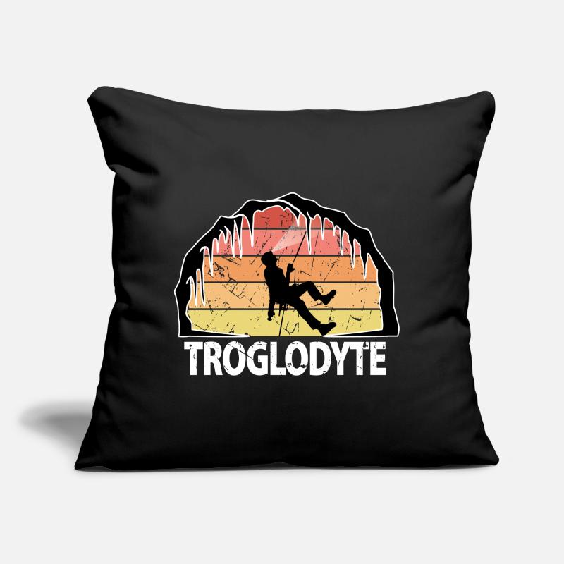 Troglodyte Funny Caving - Potholing Speleology Sofa pillow with filling 45cm x 45cm