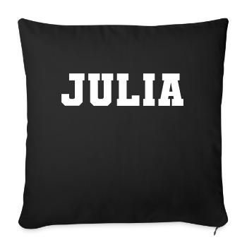 Name - Julia - Sofa pillow with filling 45cm x 45cm - black - Front
