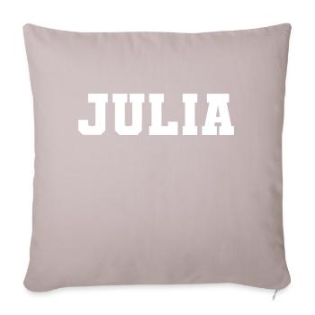 Name - Julia - Sofakissen mit Füllung 45 x 45 cm - helles Taupe - Vorne
