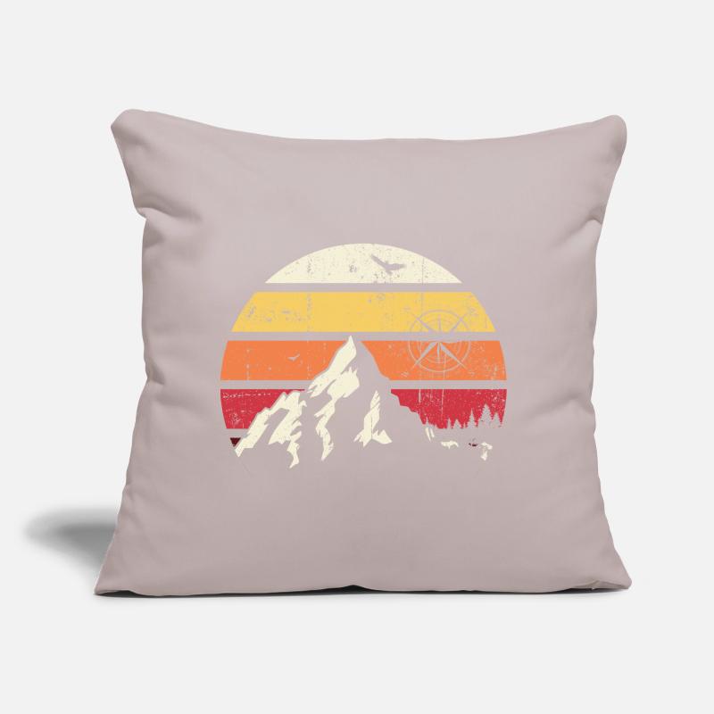 Alpine Sunset Kompass Sofakissen mit Füllung 45 x 45 cm