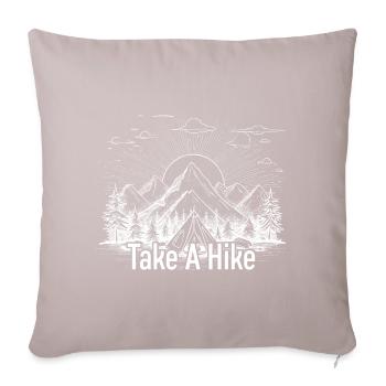 Machen Sie eine Wanderung Berg T-Shirt - Sofakissen mit Füllung 45 x 45 cm - helles Taupe - Vorne