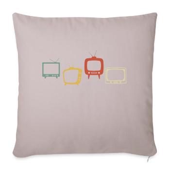 Vintage Retro Television - Sofa pillow with filling 45cm x 45cm - light taupe - Front