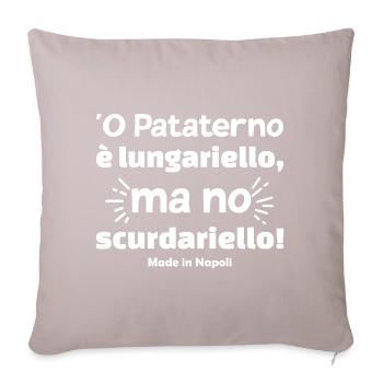 T-shirt Naples proverbe napolitain ou pataterno - Coussin et housse de 45 x 45 cm - taupe clair - Devant