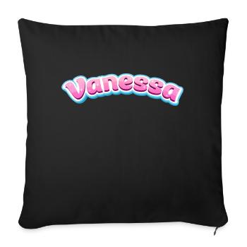 Vanessa Gift - Sofa pillow with filling 45cm x 45cm - black - Front