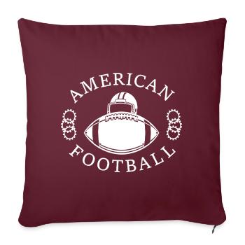 Football américain - Coussin et housse de 45 x 45 cm - bordeaux - Devant