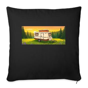 Eriba Pan quer - Sofakissen mit Füllung 45 x 45 cm - Schwarz - Vorne