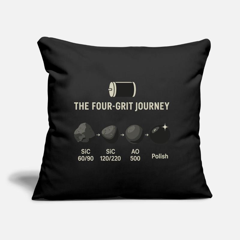 The Four-Grit Journey: Stone Polish Process Sofa pillow with filling 45cm x 45cm