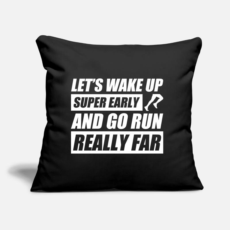 Let's wake funny running jogging runner Sofa pillow with filling 45cm x 45cm