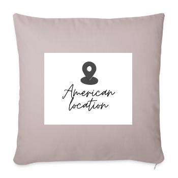 Épingle de localisation américaine - Coussin et housse de 45 x 45 cm - taupe clair - Devant