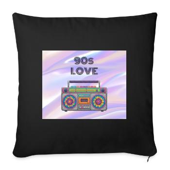 90s Love Boombox - Sofa pillow with filling 45cm x 45cm - black - Front