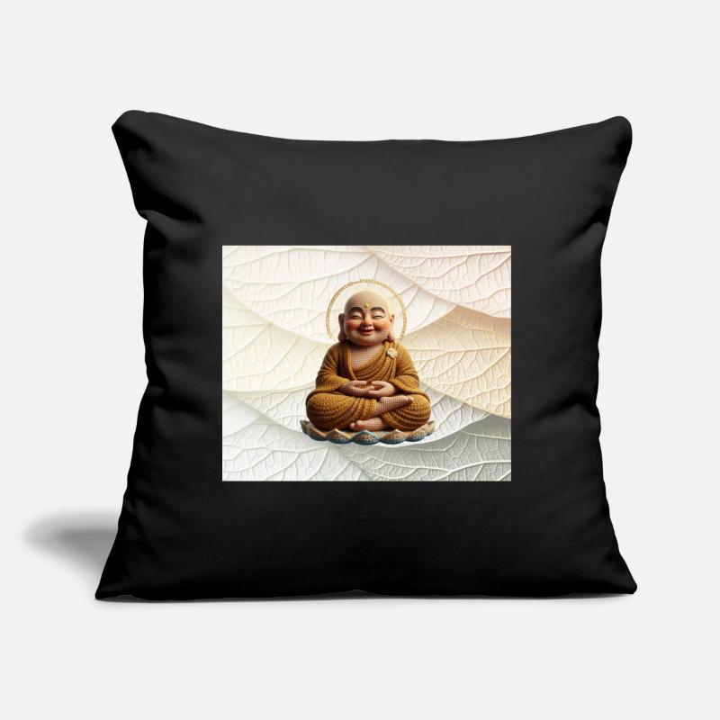 Buddha on leaf pattern Sofa pillow with filling 45cm x 45cm