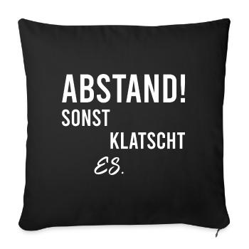 Distance otherwise it will clap - Sofa pillow with filling 45cm x 45cm - black - Front