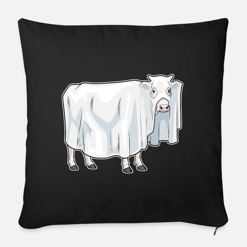 Kuh Halloween Geist - Sofakissen mit Füllung 45 x 45 cm - Schwarz