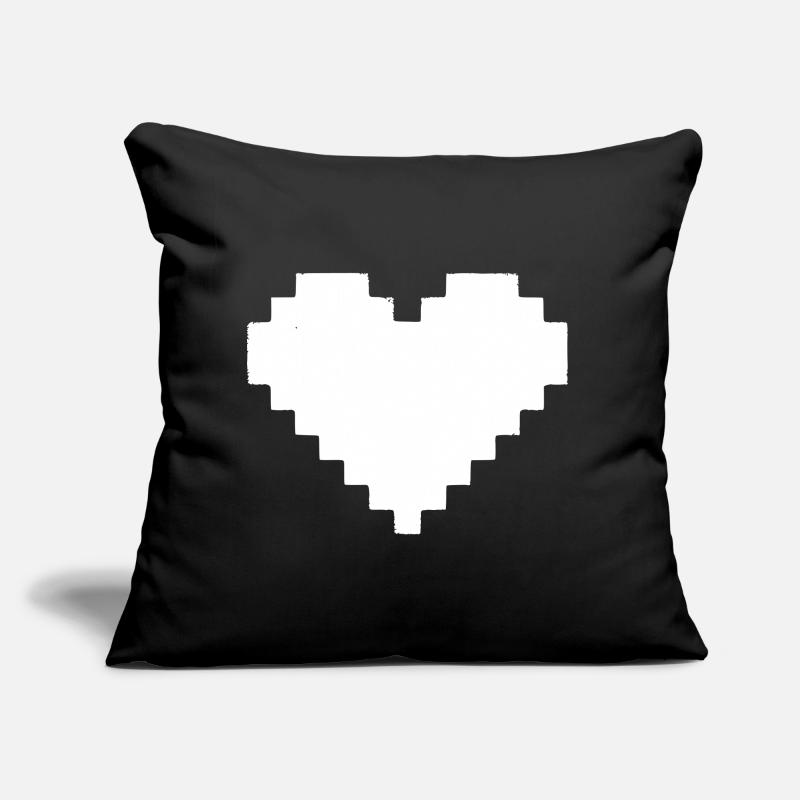 Pixel Herz 8-Bit Leben Sofakissen mit Füllung 45 x 45 cm
