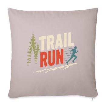 Trail Run  - Sofa pillow with filling 45cm x 45cm - light taupe - Front