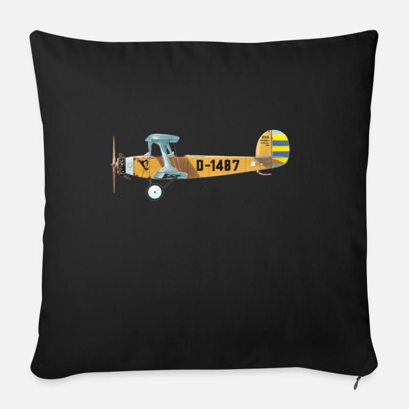 Udet Flieger 01 - Sofakissen mit Füllung 45 x 45 cm - Schwarz