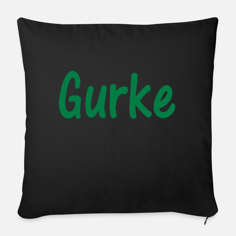 Gurke - Sofakissen mit Füllung 45 x 45 cm - Schwarz
