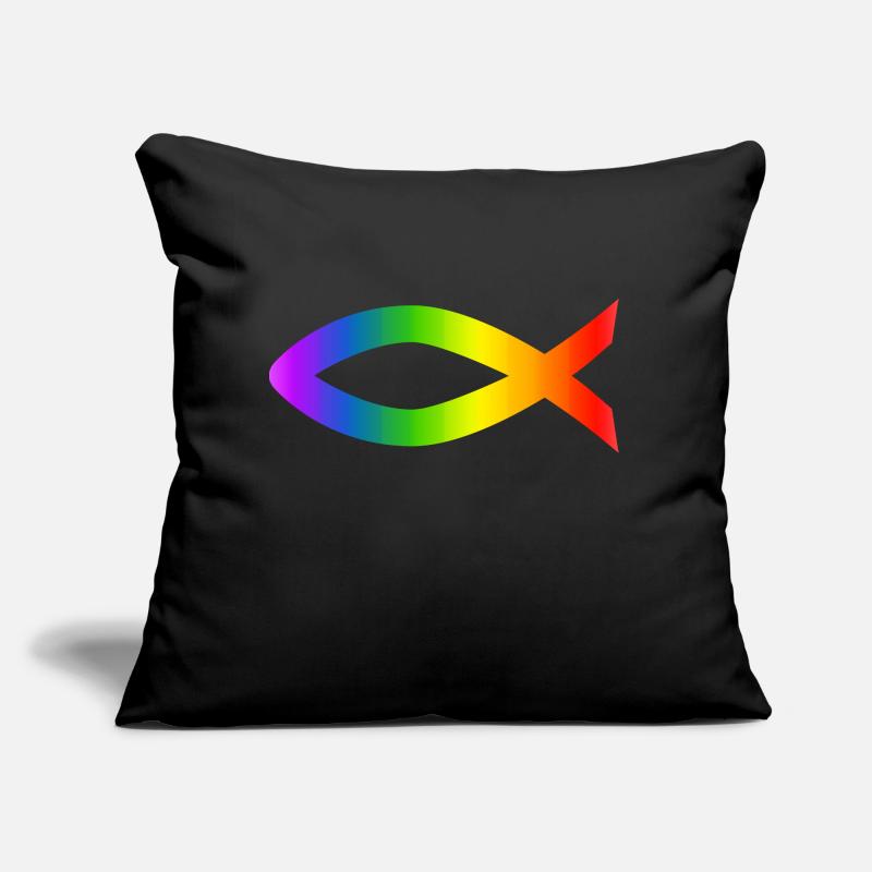 Ichthys Rainbow Christian Symbol Fish Sofa pillow with filling 45cm x 45cm