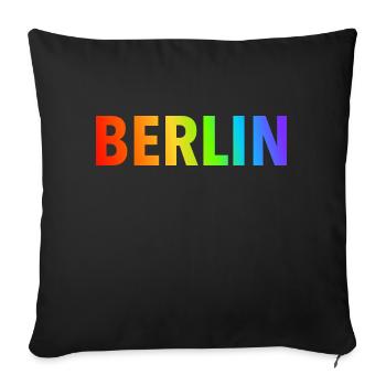 BERLIN LGBT - Sofakissen mit Füllung 45 x 45 cm - Schwarz - Vorne