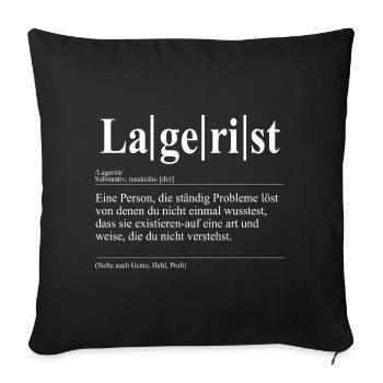 Lagerist Lustige Berufs Definition - Sofakissen mit Füllung 45 x 45 cm - Schwarz - Vorne