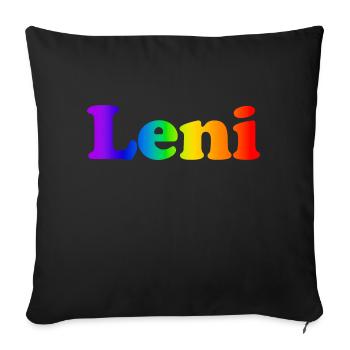 Leni - Sofakissen mit Füllung 45 x 45 cm - Schwarz - Vorne