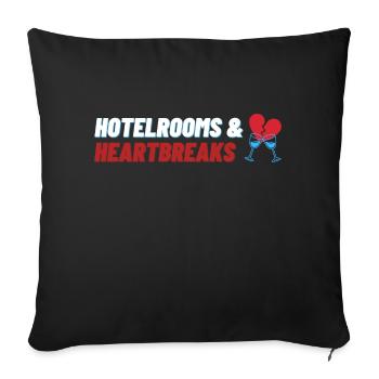 Hotelrooms & Heartbreaks - Sofa pillow with filling 45cm x 45cm - black - Front
