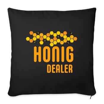 Imker - Honig Dealer - Imkerei Bienen - Sofakissen mit Füllung 45 x 45 cm - Schwarz - Vorne