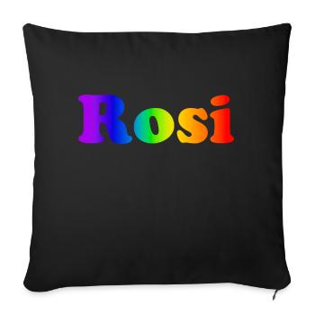 Rosi - Sofakissen mit Füllung 45 x 45 cm - Schwarz - Vorne