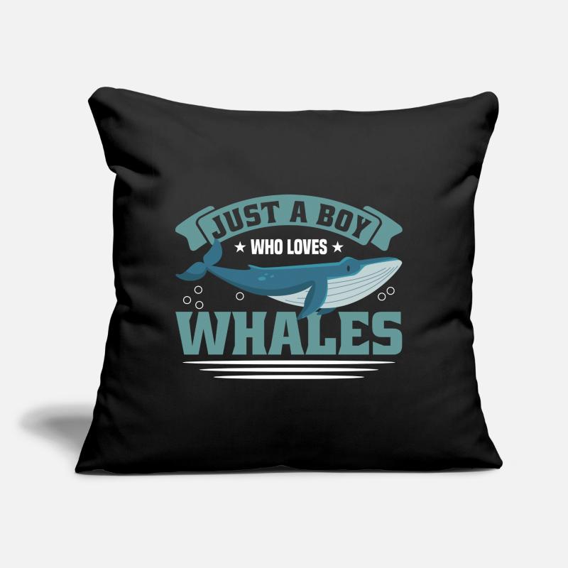 Observation des baleines Observation des baleines Orques Bleu Baleine Coussin et housse de 45 x 45 cm