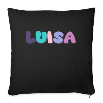 Nom - Luisa - Coussin et housse de 45 x 45 cm - noir - Devant